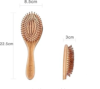 木製ヘアブラシ 木製ヘアブラシ 大きめ パドルブラシ Lサイズ 名入れ無料 木製